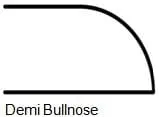 Demi bullnose countertop edge profile diagram