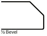 Half bevel countertop edge profile diagram