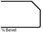 Quarter bevel countertop edge profile diagram