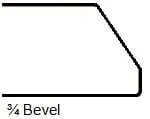 Three quarter bevel countertop edge profile diagram