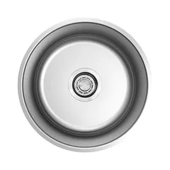Stainless steel undermount round bar sink, 18 by 16 inches