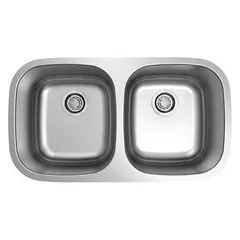 Stainless steel undermount 50/50 double bowl kitchen sink